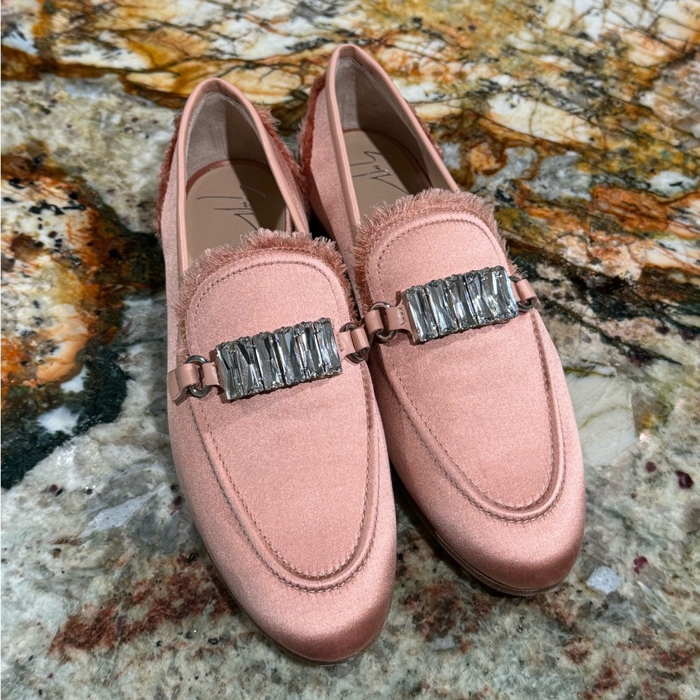 Giuseppe Zanotti Blush Pink NIB Slipper Flats ➡️SEE Size Notes $950 Raso Salmone - Picture 8 of 16